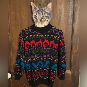 Vibrant Multicolor Women's Crewneck Sweater